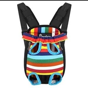 Pawaboo Pet Dog Cat Carrier Front Or Back Adjustable Strap Multi Stripe Tiktok
